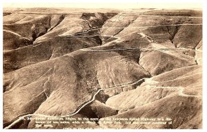 RPPC Postcard Aerial View, Lewiston Spiral Highway, Idaho ID