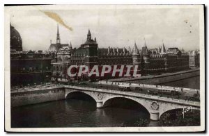 Postcard Old Paris Palais de Justice and the Pont au Change