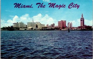 Florida Miami The Magic City Skyline From Biscayne Bay