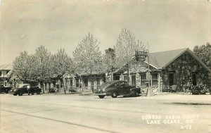1948 Lake Ozark Missouri Conrad Cabin Court Roadside RPPC Photo Postcard