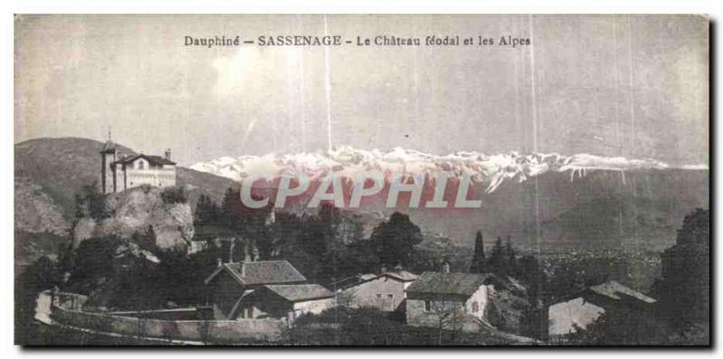 Old Postcard Dauphine Sassenage Chateau feudal and the Alps