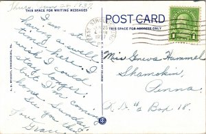 Cant Bear Leave Poconos East Stroudsburg PA Cancel Postcard WOB Note CT American 