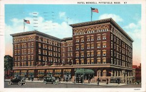 Hotel Wendell, Pittsfield, Massachusetts, Early Postcard, Used in 1931