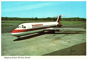 Allegheny Airlines DC-9 Jet Aircraft Postcard