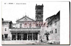 Old Postcard Roma Chiesa di S Cecilia