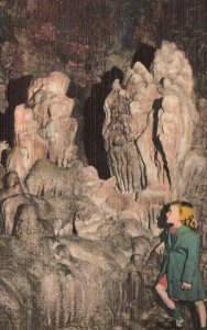Vintage Postcard 1930's Stalagmite Statuary South Cave Blue Mounds Wisconsin WI