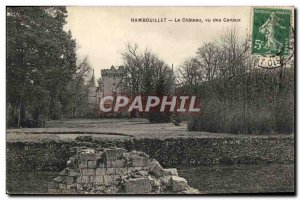 Old Postcard Rambouillet Chateau Viewed From Channels