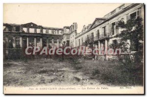 Old Postcard Parc de St Cloud's Palace Ruins