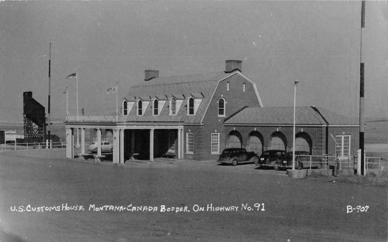 Montana Canada Border Customs House Real Photo Vintage Postcard JJ649804