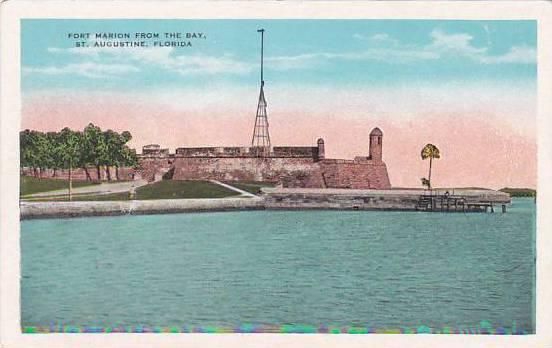 Florida Saint Augustine Fort Marion From The Bay