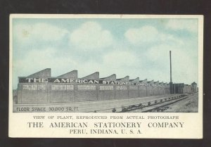 PERU INDIANA THE AMERICAN STATIONERY COMPANY VINTAGE ADVERTISING POSTCARD