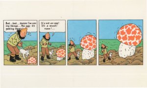 Tintin & A Magic Mushroom Rare French Comic Strip Postcard