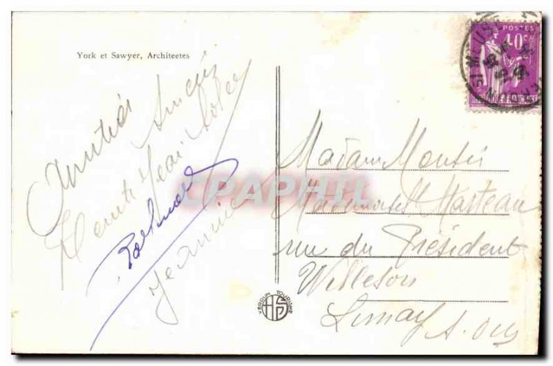 Postcard Old Cemetery Americainde Romagna in Montfaucon Interior Chapel