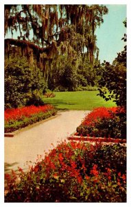 Postcard GARDEN SCENE Mobile Alabama AL AS7790