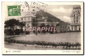 Old Postcard Cabourg Gardens and Casino