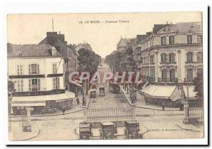 Le Mans Old Postcard Avenue Thiers (animated tram)