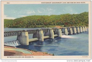 Pennsylvania Montgomert Government Lock & Dam On Ohio River Between Midla...