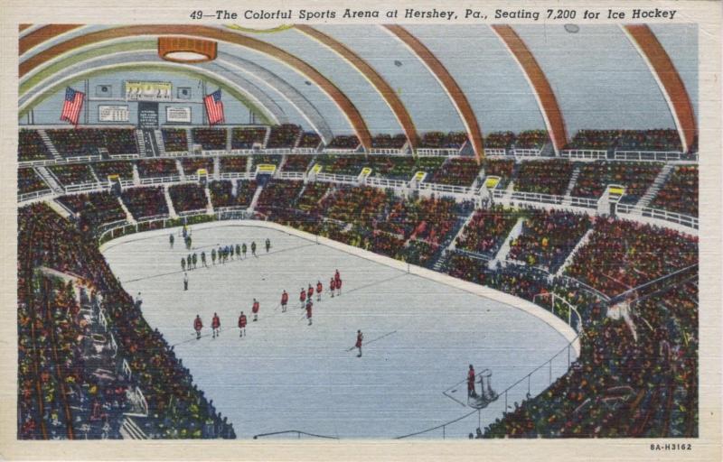 Hershey Sports Arena ~ Hershey PA Pennsylvania ~ Ice Hockey Bears Postcard