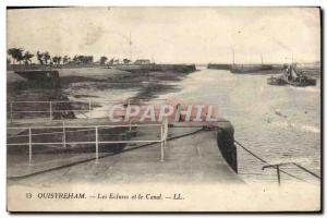 Old Postcard Ouistreham Locks and Canal