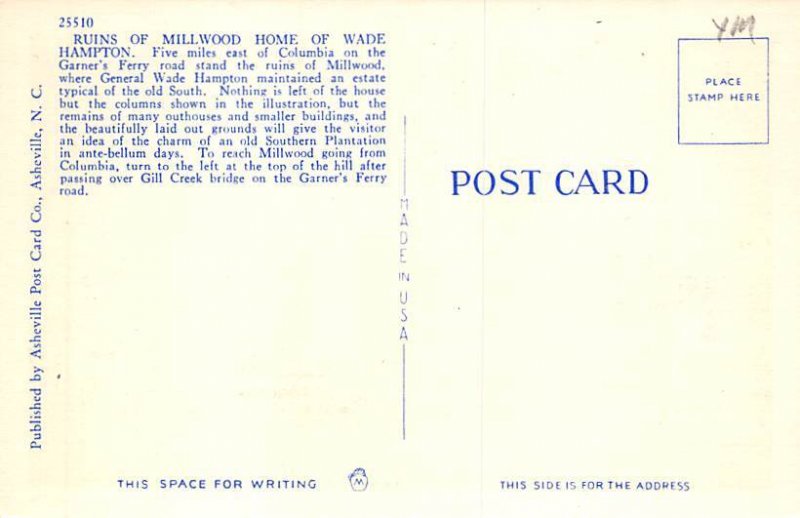 Home of general Wade Hampton Columbia, South Carolina