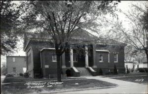 Dunlap IA Methodist Church Real Photo Postcard