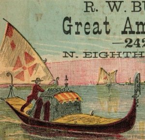 1870s-80s R.W. Burns Venice Boat Scenes Lot Of 3 P219