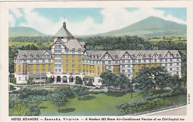 Virginia Roanoke Hotel Roanoke Curteich