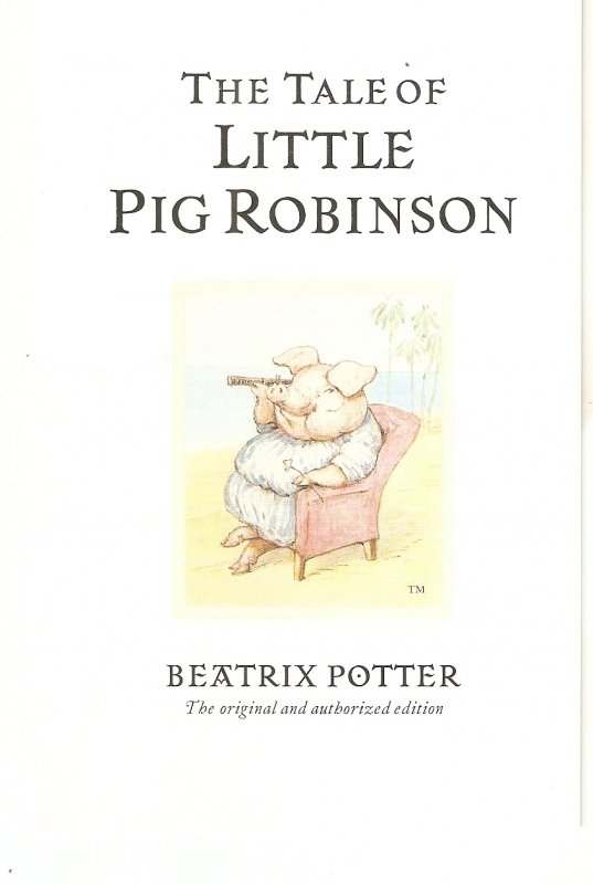 Beatrix Potter. The Tale of Little Pig Robinson  Nice modern English postcard