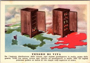 Mint Italy WW1 Patriotic PPC Picture postcard Italian After War Cartoon