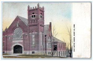 1910 First Baptist Church Chapel Exterior Albert Lea Minnesota Vintage Postcard