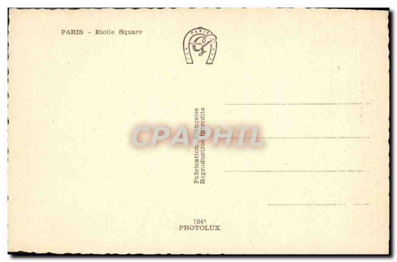 Old Postcard From Paris Place & # 39Etoile