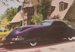 1938 Phantom Corsair Helena Zakrzewska Car Postcard