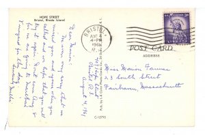 RI - Bristol. Hope Street ca 1959