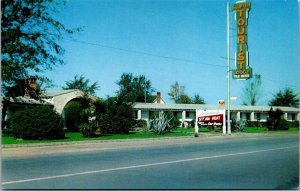 Vtg South Carolina SC Sumter Tourist Lodge Motel 1950s Chrome View Postcard