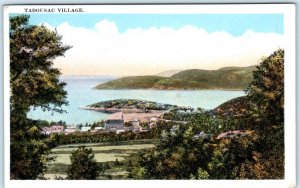 TADOUSAC VILLAGE, QUEBEC  Canada   Birdseye View   ca 1920s   Postcard