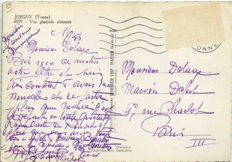 CPM JOIGNY Vue Generale Aerienne (1196617)