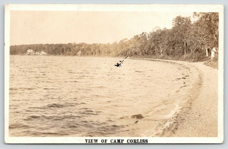 Battle Lake MN Camp Corliss (Bonnie Beach Resort) Clitherall Township~1930s RPPC 