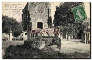 Postcard Abbey of Port Royal Ruins pillar and base of the pulpit