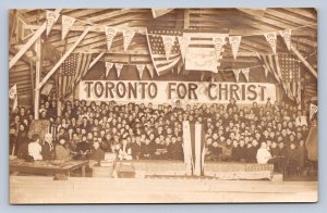 J87/ Toronto Ohio RPPC Postcard c1910 Interior For Christ Tabernacle 1765