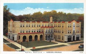 C66/ Harrison Arkansas AR Postcard c1920 Hotel Seville Building