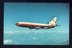 World Airways Jetliner Postcard, Intercontinental-Range DC-10 30CF