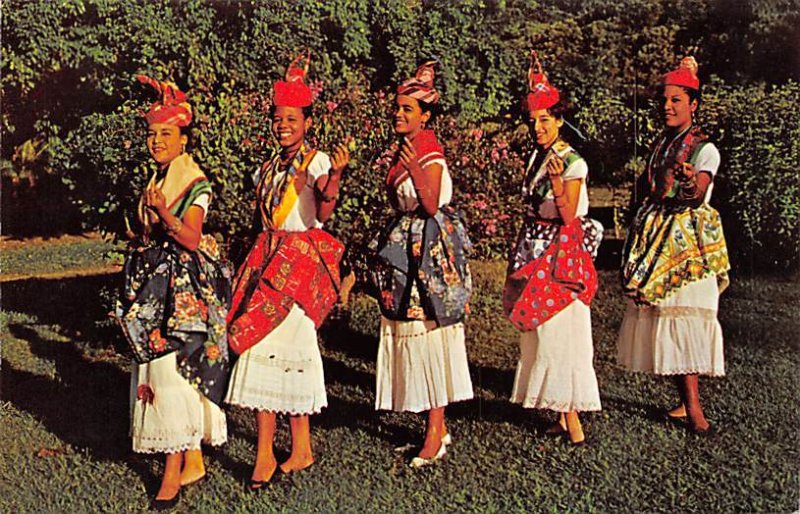 Dominica Belles in Traditional Costume Dominican Republic Unused 