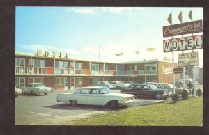 SAULT STE. MARIE CANADA COMMODORE MOTEL OLD CARS ADVERTISING POSTCARD