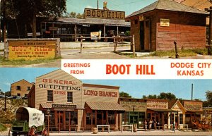 Greetings From Boot Hill Dodge City Kansas Split View