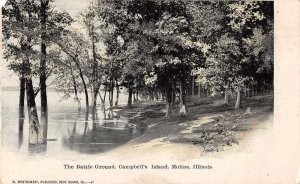 Moline Illinois Campbell's Island The Battle Ground Vintage Postcard JG236708
