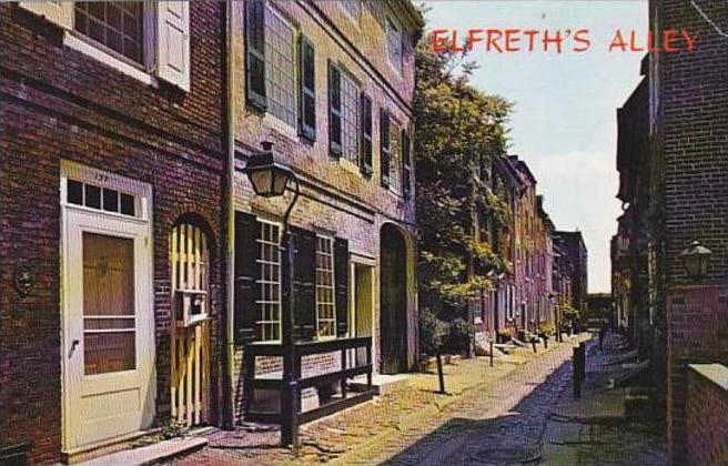 Pennsylvania Philadelphia The Quaker City Elfreths Alley At 2nd Street Above ...