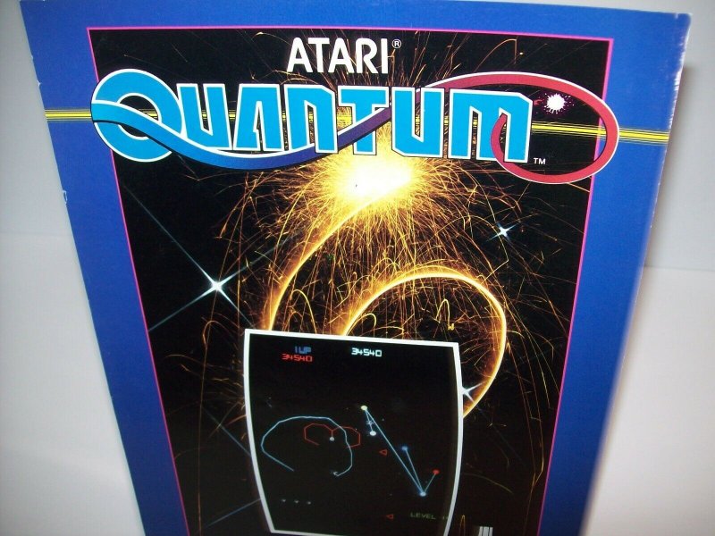 Quantum Arcade FLYER 1982 Original Atari Vintage Video Game Space Age Art Sheet