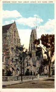 Connecticut New Haven Harkness Tower From Library Tower 1922