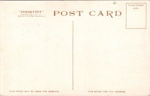 Artwork Postcard The Lone Sentry, Military Man Holding Rifle Standing Guard Camp