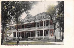 SIOUX CITY, IA Iowa        RIVERSIDE BOAT CLUB         c1910's Postcard